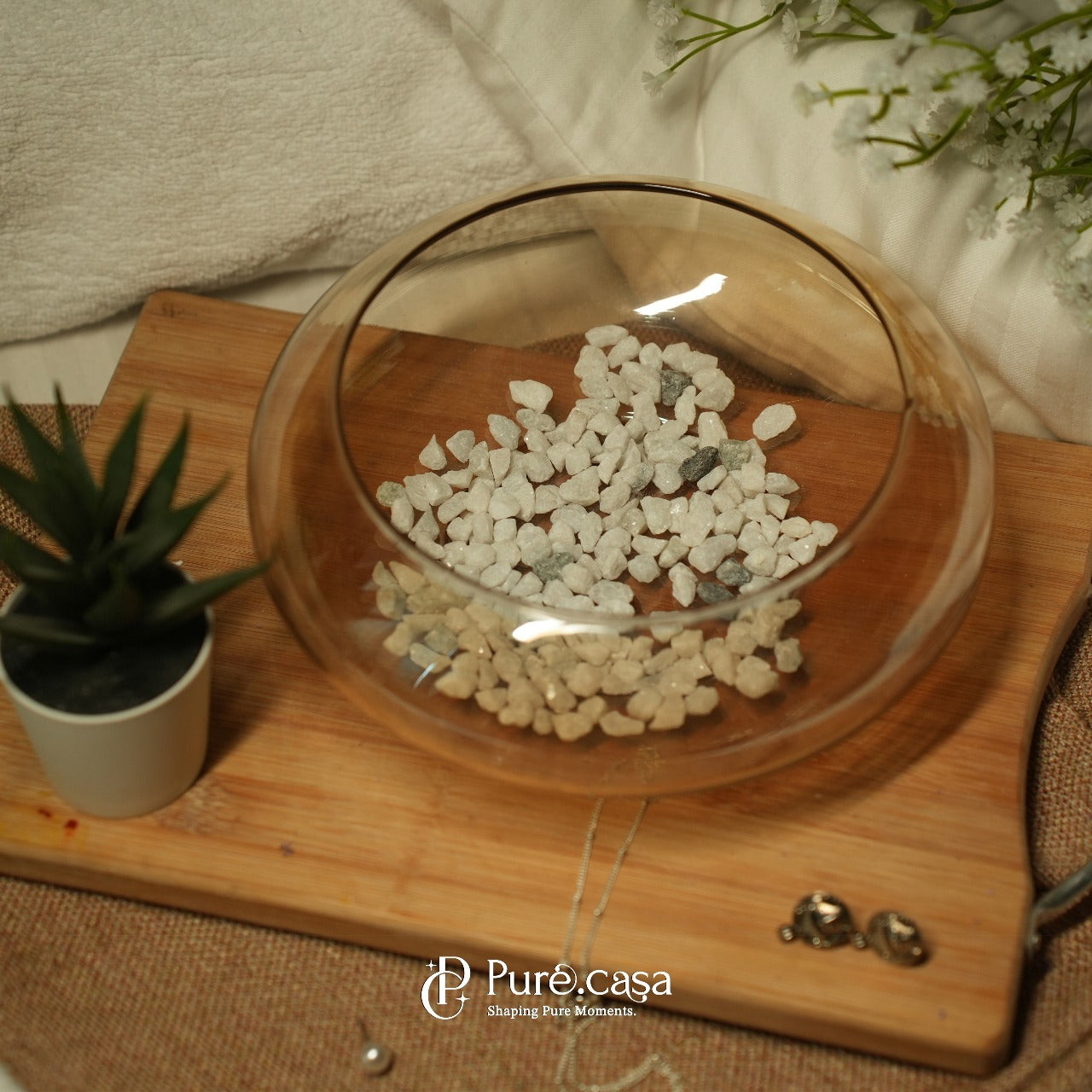 Glass Decorative Urli / Potpurri Bowl