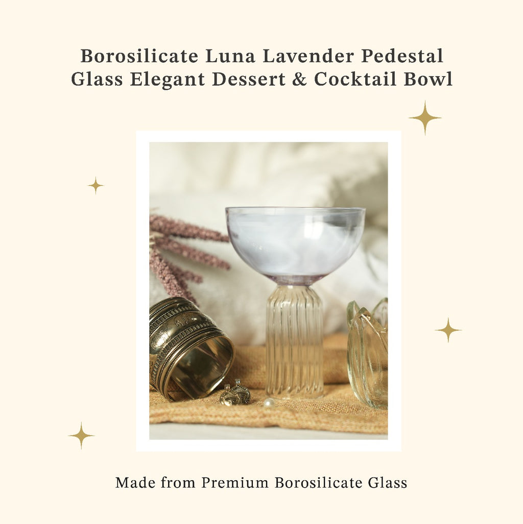 Luna Lavender Pedestal Cocktail Glass
