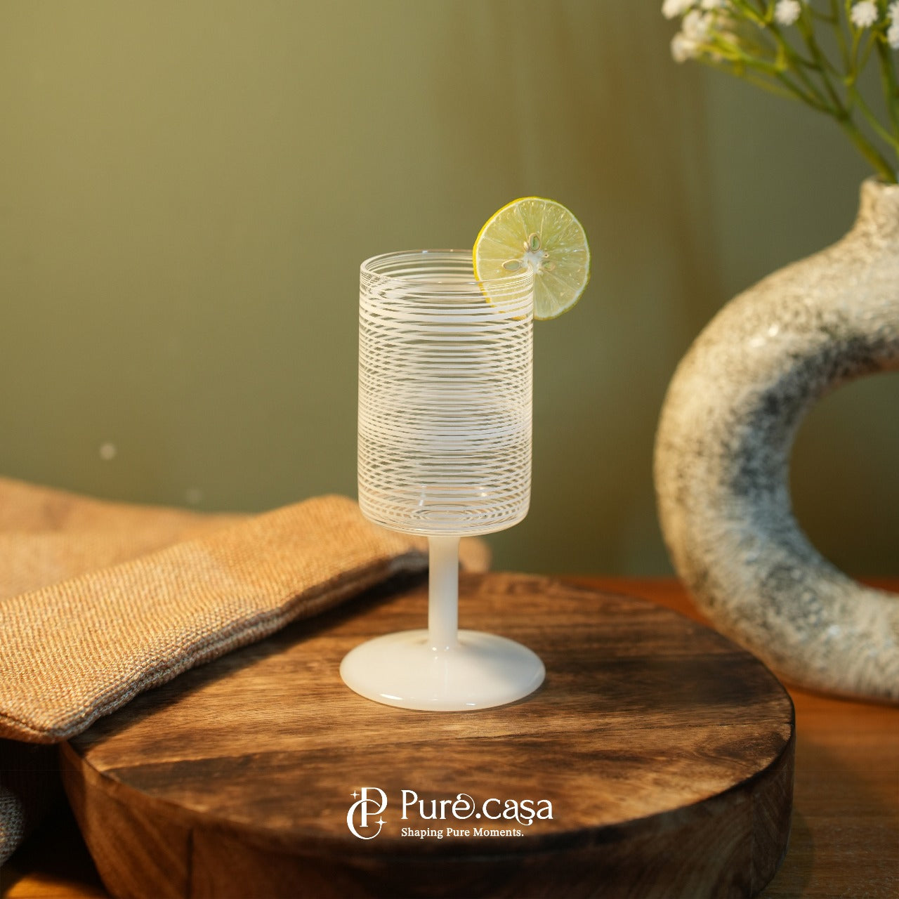 Spiral Halo Mini Cocktail Glass