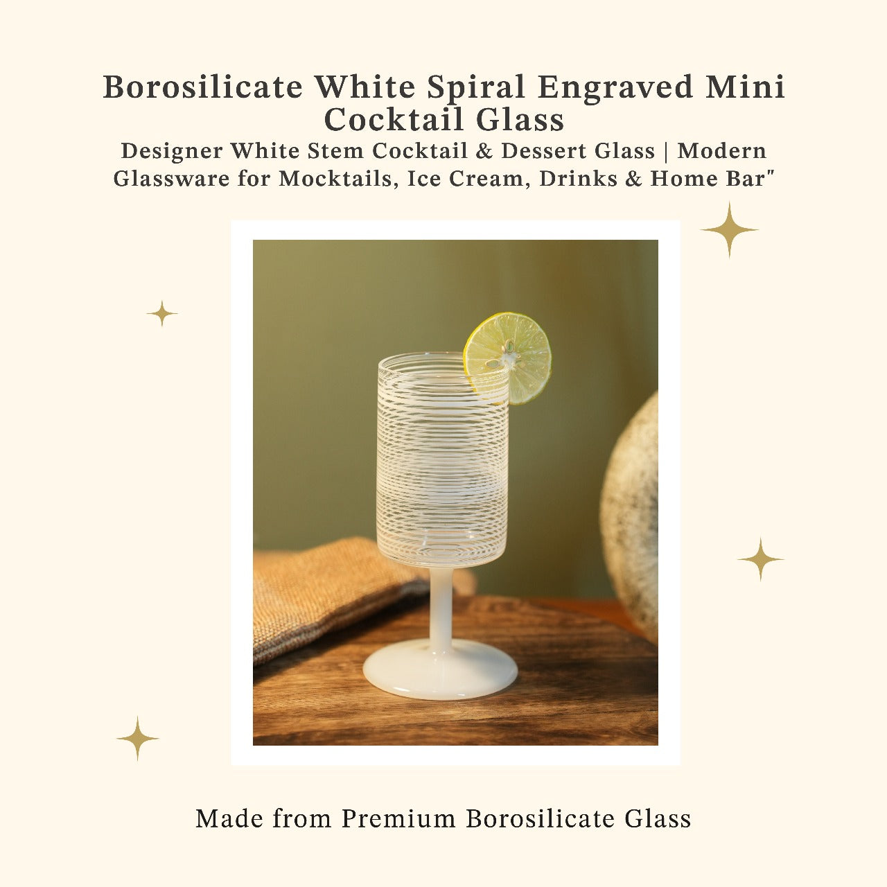 Spiral Halo Mini Cocktail Glass