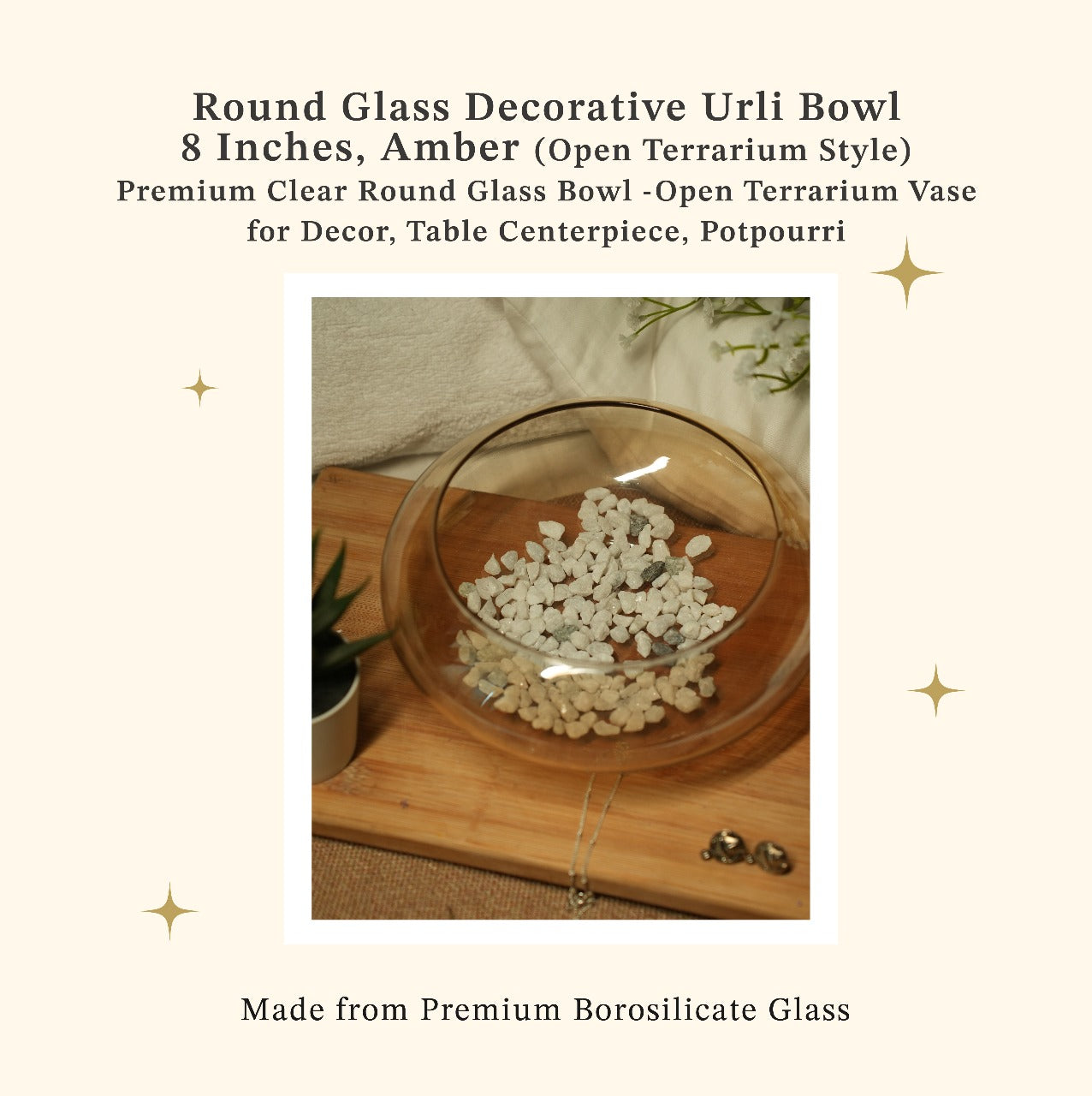 Glass Decorative Urli / Potpurri Bowl