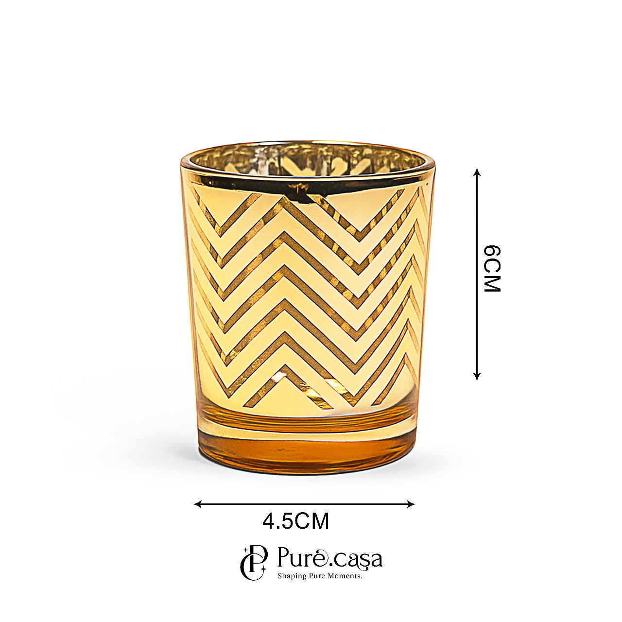 Golden Refractive Candle Holders