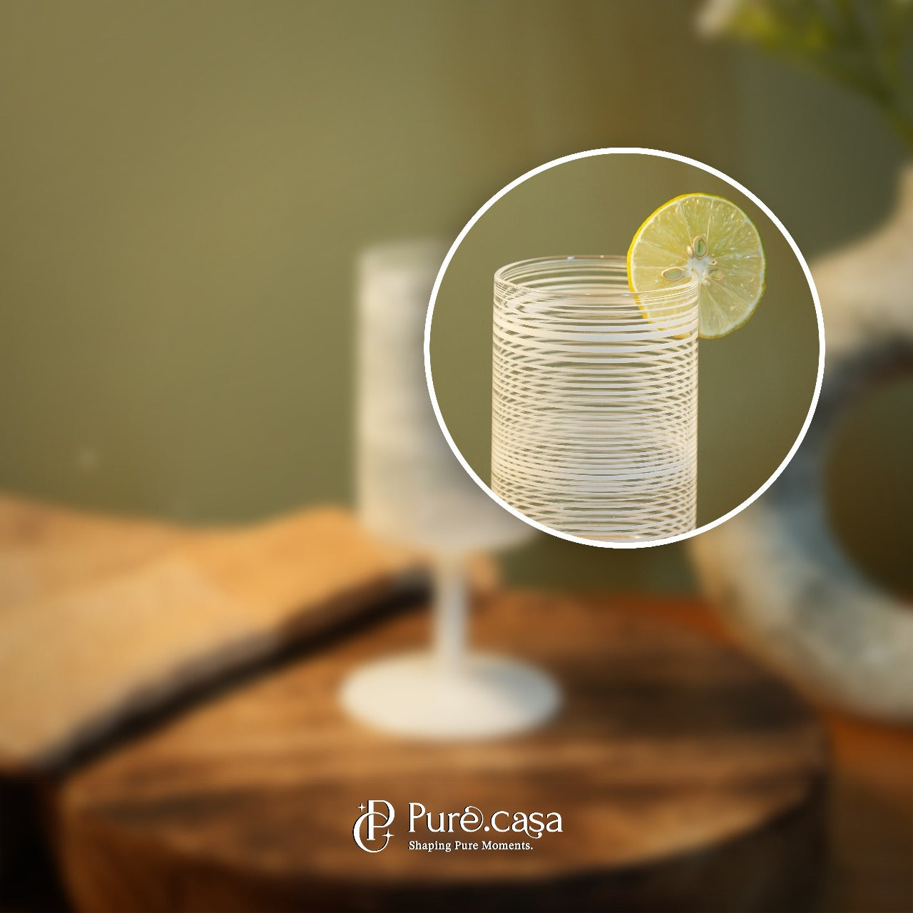 Spiral Halo Mini Cocktail Glass