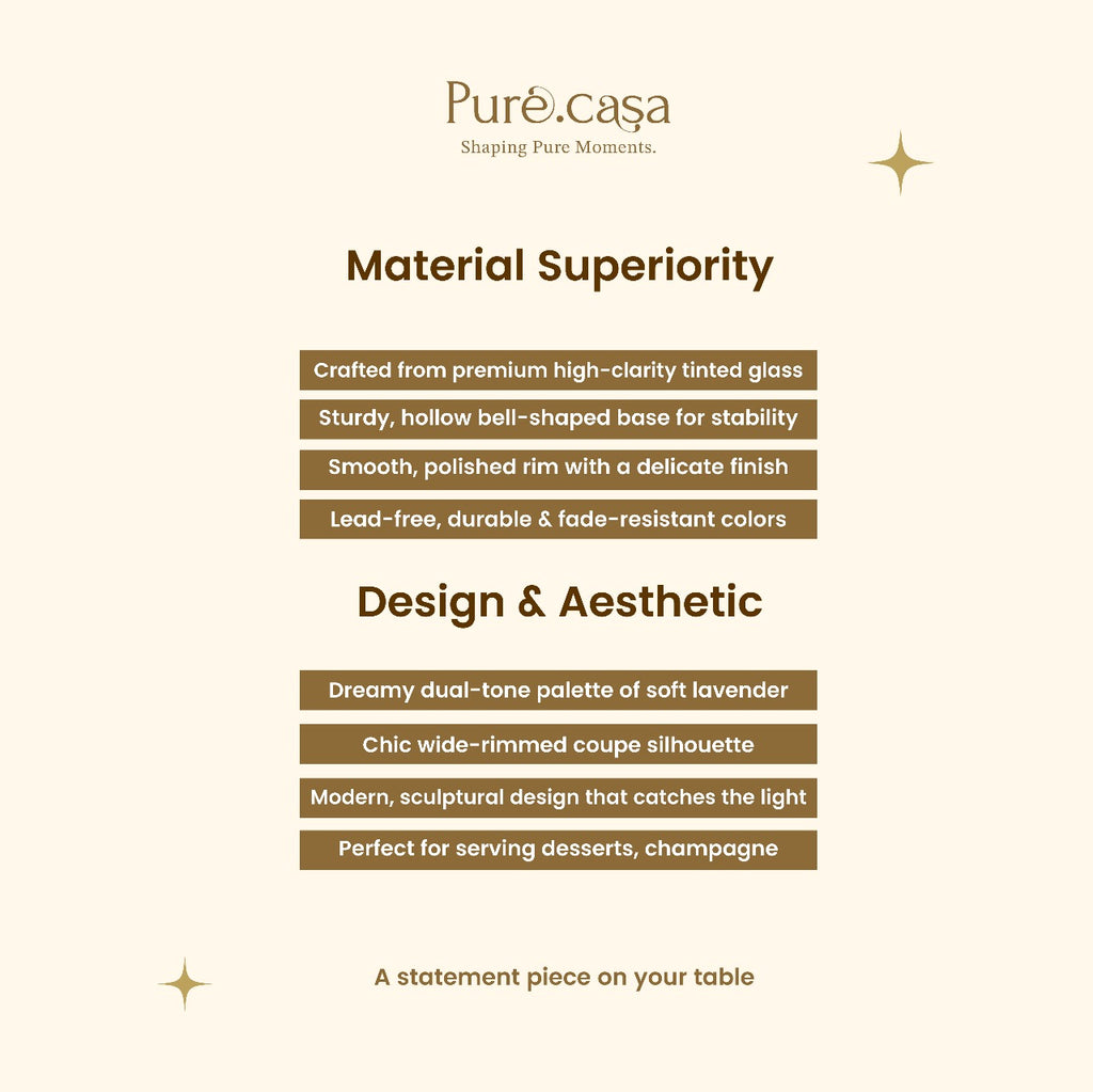 Lavender & Amber Coupe Glass