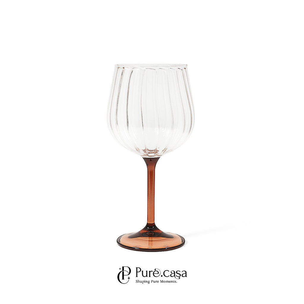 Emporio Ribbed Wine Glass