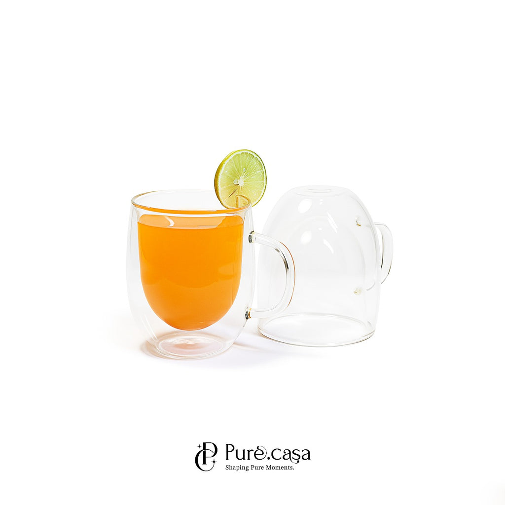 Elite Double-Wall Glass Mugs - 300 ml