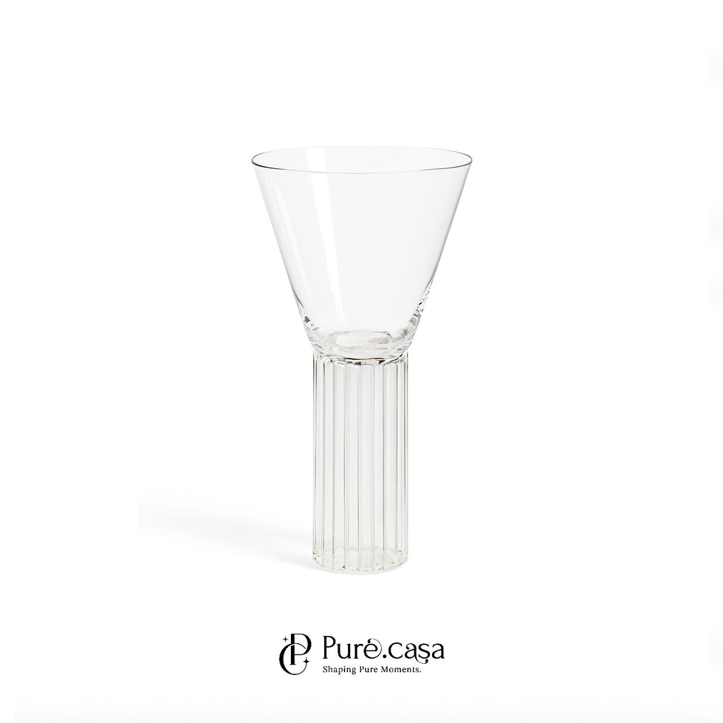 Ribbed Stem Martini Glass