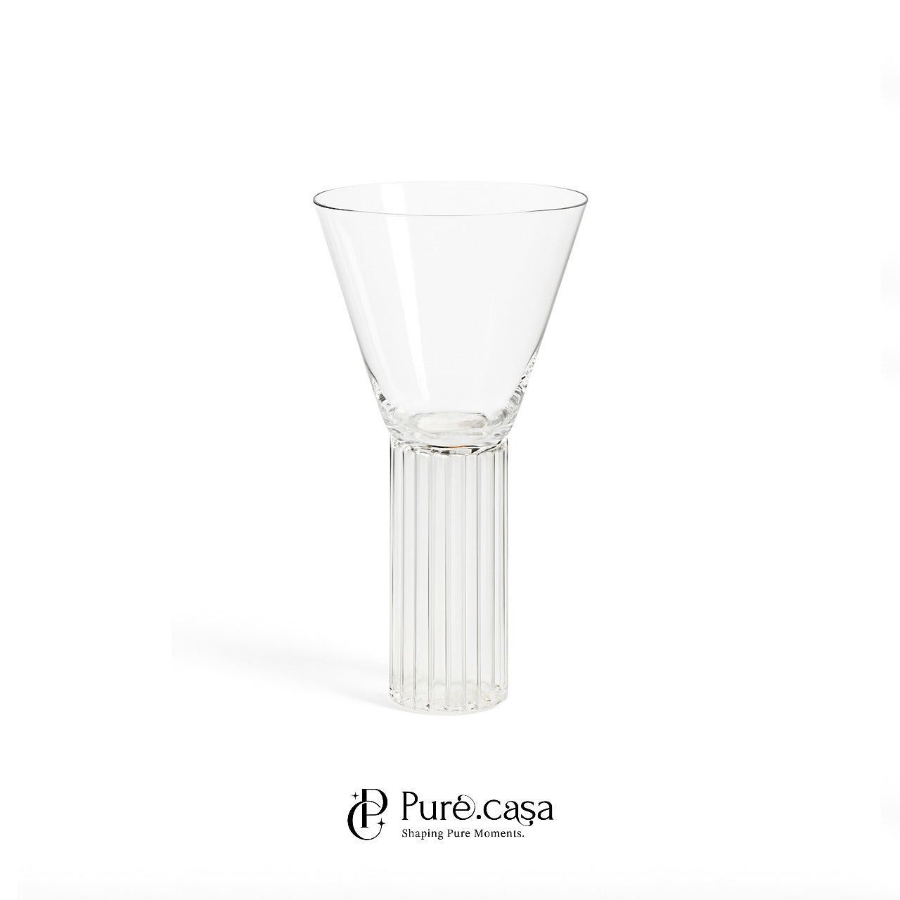 Ribbed Stem Martini Glass